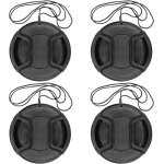Capuchon d'objectif pour appareil photo 52mm pinceau avec ensemble de trous de laisse pour objectif dslr ...