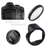 Capuchon de pare - soleil avec filtre uv 55mm hb - n106 + protecteur d'écran en verre, pour objectif ... Capuchon de pare - soleil avec filtre uv 55mm hb - n106 + protecteur d'écran en verre, pour objectif ...