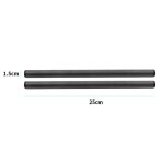 Carbon tube 250mm - tige de fixation pour camscope, 2 pices, diamtre 15mm, fiber de carbone, accessoire ...