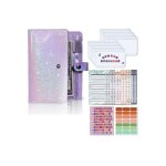 Carnet de notes a6 en cuir synth�tique avec enveloppes et feuilles budg�taires - violet