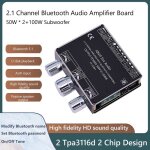 Carte d'amplificateur audio bluetooth numrique xy - e100h subwoofer 50w x 2 + 100w 2. 1 canaux tpa3116wiches ...