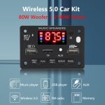 Carte d�codeur de lecteur mp3 avec amplificateur 2x40w, 7v - 24v, bluetooth 5. 0, module radio fm, tf, ...