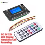 Carte d�codeur mp3, dc 5v 12v lcd, d�codage wav, lecteur mp3, module audio, prend en charge la radio ...