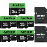 Carte micro sd 32go, lot de 5 carte memoire uhs - i, tf micro sdhc classe 10, u1, avec adaptateur pour ...