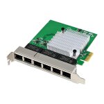 Carte réseau gigabit ethernet, adaptateur réseau lan 6 ports pcie x1, 1 000 mbps, haut débit pour windows ... Carte réseau gigabit ethernet, adaptateur réseau lan 6 ports pcie x1, 1 000 mbps, haut débit pour windows ...