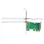Carte rseau wifi sans fil mini pci - e  pci - e 1x adaptateur de bureau + 2 antennes, nouveaut 2022 ...