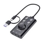 Carte son externe usb type - c vers 3, 5 mm son surround 7. 1 et changeur de voix yonis