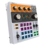Carte son et table de mixage bluetooth pour diffusion en direct et chant 24 bits blanc yonis
