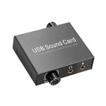 Carte son usb - c audio microphone externe 3, 5 mm adaptateur audio carte son pour pc portable casque ...