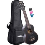 Cascha hh 2262l premium mahogany set ukulélé soprano noir pour gaucher Cascha hh 2262l premium mahogany set ukulélé soprano noir pour gaucher