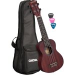 Cascha hh 2263l premium mahogany set ukul�l� soprano rouge pour gaucher
