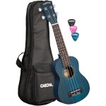 Cascha hh 2266l premium mahogany set ukul�l� soprano bleu pour gaucher