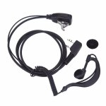 Casque 2 broches, fonction ptt microphone 1 m crochet d'oreille talkie - walkie couteur interphone haut ...