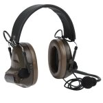 Casque antibruit extrieur avec microphone et couteurs pour jeux de combat