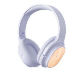 Casque audio bluetooth bois de bambou avec carte son intgre et radio fm blanc yonis