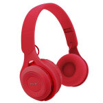 Casque audio bluetooth jaune pliable avec micro basse puissante longue autonomie rouge yonis