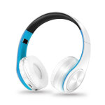 Casque audio bluetooth sans fil hifi st�r�o sport blanc bleu polyvalent blanc yonis