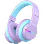 Casque audio enfant bluetooth sans fil avec microphone, lumi�res led color�es, volume limit� 74 / 85 ...