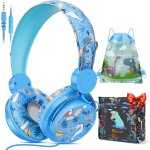 Casque audio enfant, licorne / dinosaures casque filaire pour enfants avec micro pour filles / garon ...