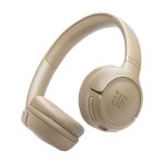 Casque audio jbl tune 535bt beige, supra - auriculaire bluetooth sans fil et son jbl pure bass