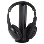 Casque audio sans fil 5 en 1 avec rcepteur emetteur et radio fm intgre yonis