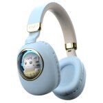 Casque audio sans fil bluetooth enfant confortable et pliable longue autonomie violet 2 yonis