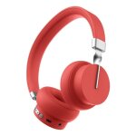 Casque audio sans fil hifi super bass avec microphone pour gaming et musique rouge yonis