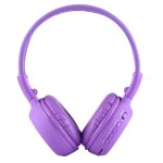 Casque audio sans fil stro ecran lcd lecteur voyant lumineux radio fm violet yonis