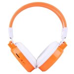 Casque audio sport pliable sans fil et filaire avec ecran lcd et carte tf orange yonis