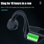 Casque bluetooth 5. 1 � conduction osseuse, �tanche, longue dur�e de vie, design ouvert pour le sport ...