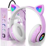 Casque bluetooth pour enfants sans fil, casque cat pliable avec led flash lumires glow, enfants bluetooth ...