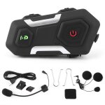 Casque bluetooth intecom casque sans fil haut - parleur casque moto 1200m fm accessoires moteur mains ...