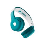 Casque bluetooth pliable vert oc�an - bleu