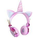 Casque bluetooth sans fil licorne mignon pour enfants avec bandeau r�glable et longue dur�e de vie de ...