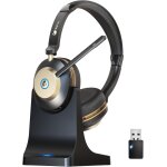 Casque bluetooth sans fil avec microphone, casque supra - auriculaire avec micro antibruit / mute / station ... Casque bluetooth sans fil avec microphone, casque supra - auriculaire avec micro antibruit / mute / station ...