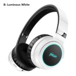 Casque bluetooth touch control led light casque sans fil avec cache - oreilles lumineux prend en charge ...