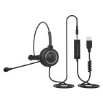 Casque de center d'appel usb, 3. 5mm, pour ordinateur, business, oprateur tlphonique, hifi, avec microphone ...