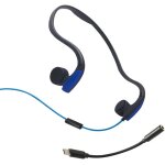 Casque à conduction osseuse filaire (3, 5 mm ou type c), oreillettes ouvertes pour la course à pied, ... Casque à conduction osseuse filaire (3, 5 mm ou type c), oreillettes ouvertes pour la course à pied, ...