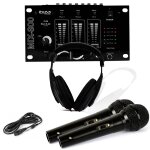 Casque dj sono + table de mixage mix - 800 ibiza + 2 micros dynamiques noir
