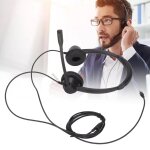 Casque d'écoute binaural professionnel double face, 3. 5mm, avec son stéréo hd, pour conférence téléphonique, ... Casque d'écoute binaural professionnel double face, 3. 5mm, avec son stéréo hd, pour conférence téléphonique, ...