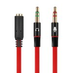Casque d'coute pratique, cble audio 3. 5mm sparateur tpe 2 en 1, rsistant  l'tirement, distributeur ...