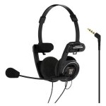 Casque d'ecoute avec c�ble et microphone avec antibruit, headset on ear, , noir, koss, porta pro comm ...