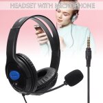 Casque d'écoute filaire avec microphone, pour ps4, pc et ordinateur portable, stéréo, basse profonde Casque d'écoute filaire avec microphone, pour ps4, pc et ordinateur portable, stéréo, basse profonde