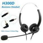 Casque d'ecoute filaire universel h300d, rduction du bruit, son hifi sur l'oreille, avec micro, pour ...