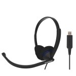 Casque d'ecoute filaire usb avec microphone anti - bruit, bureau vid�oconf�rence, , noir, koss, cs200 ...