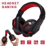 Casque d'coute de jeu avec micro lger, couteurs stro, basse profonde, pour pc, ordinateur portable, ...