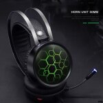 Casque d'coute de jeu de musique avec microphone, couteurs surround usb filaires, 7. 1 et 3. 5mm, pour ...