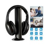 Casque d'écoute sans fil 5 en 1, micro rf, pour pc, tv, cd, mp3, mp4, universel, suppression du bruit, ... Casque d'écoute sans fil 5 en 1, micro rf, pour pc, tv, cd, mp3, mp4, universel, suppression du bruit, ...