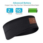 Casque d'�coute sans fil bluetooth 5. 0, bandeau, mains libres, musique rechargeable, masque oculaire ...