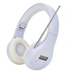 Casque d'�coute sans fil fm avec �cran lcd pliable, casque d'�coute pratique avec antenne externe pour ...